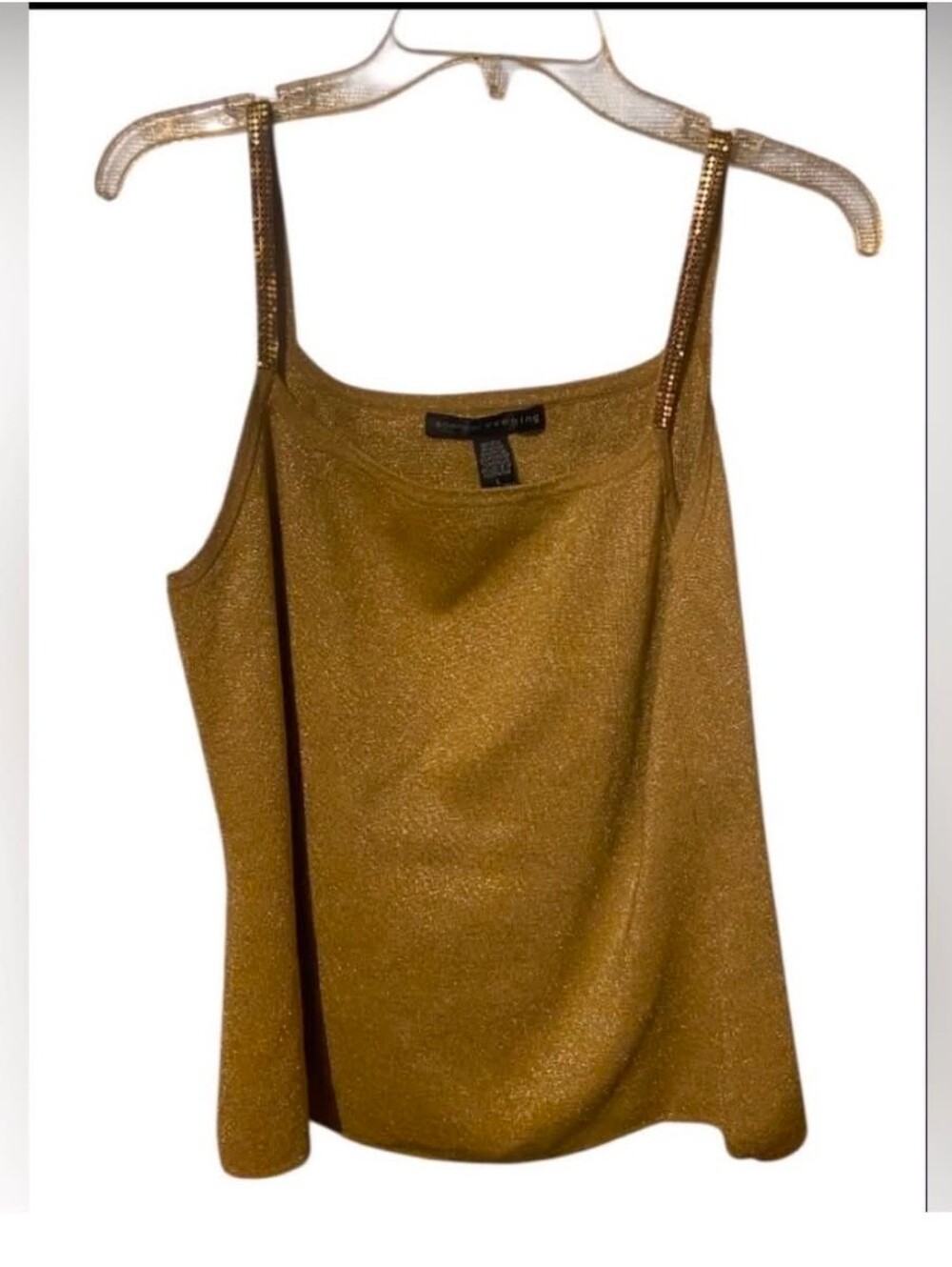 Spenser Evening Gold Spaghetti Strap Top Size L